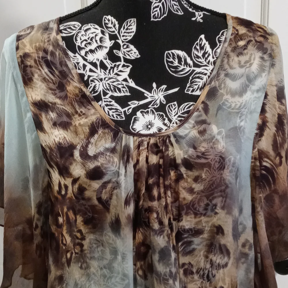 🍁Karen Kane🍁 - Silk Tunic Top - Picture 4 of 11